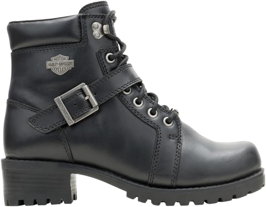 Harley-Davidson Footwear Womens Leyton Casual Boots Ankle Low Heel 1-2"