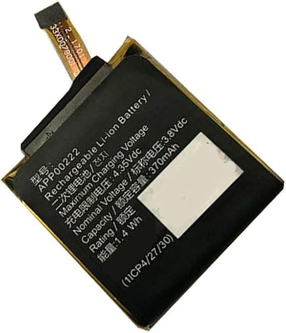 Replacement APP00222 (3.8V,370mAh) Battery for Fossil Q Explorist Gen3 Apack ART5004 Smart Watch Battery