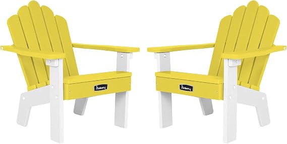 Kids Outdoor Chair, Kids Adirondack Chairs Set of 2, Toddler Outdoor Chair