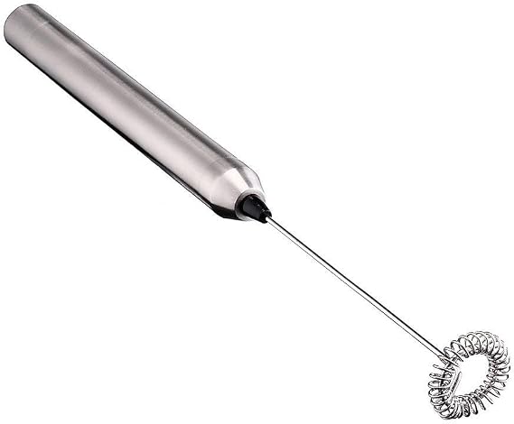 Milk Frother Handheld Electric Milk Foamer Portable Mini Mixer Machine Stainless Steel Touch Handheld Espresso Mixer Battery Operated Frother Coffee