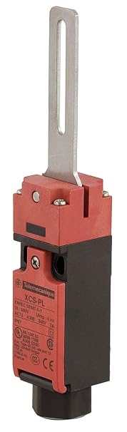 Telemecanique Sensors XCSPL553 Safety Interlock, 1 NO + 1 NC, Middle-Position Straight Lever, 1/2 NPT Cable Gland, Plastic Enclosure