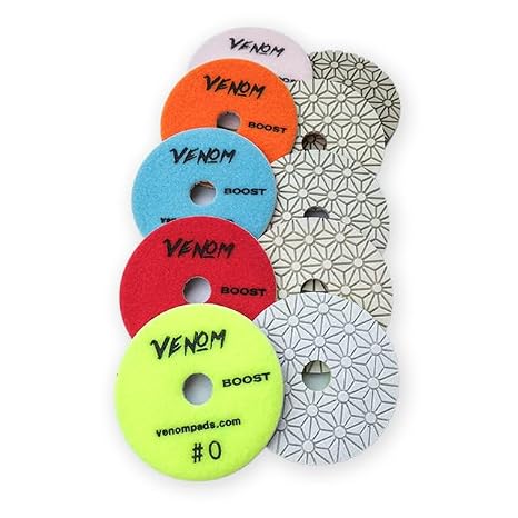 Venom Boost 4 Step Diamond Polishing Pads 4"