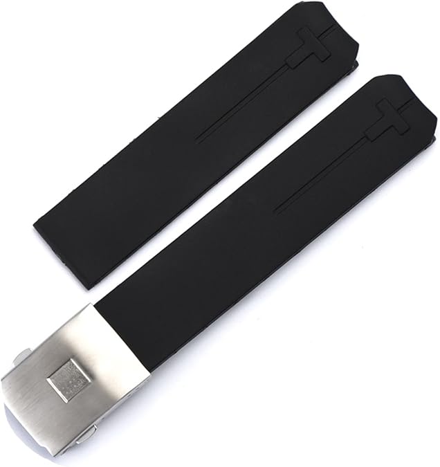for Tissot T-Touch T013 T047 20mm Soft Silicone Rubber Watch Band Black Orange Sport Waterproof Watch Strap T091 T013420A
