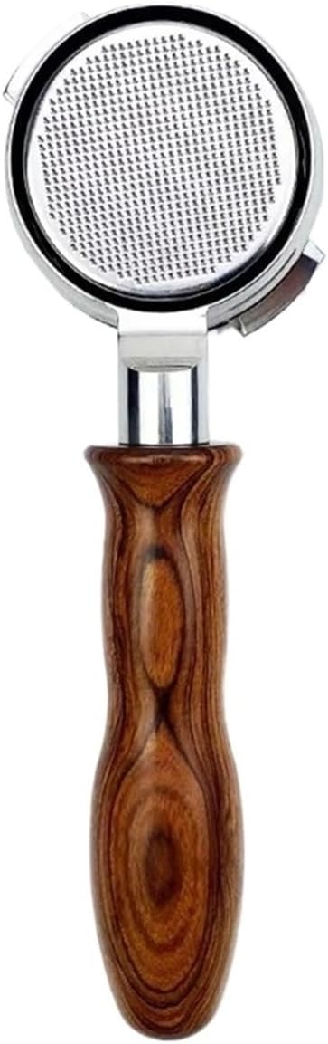 Compatible for BEZZERA ，Coffee Machine Bottomless Filter Rosewood Handle Accessories 22g(Stainless Steel)