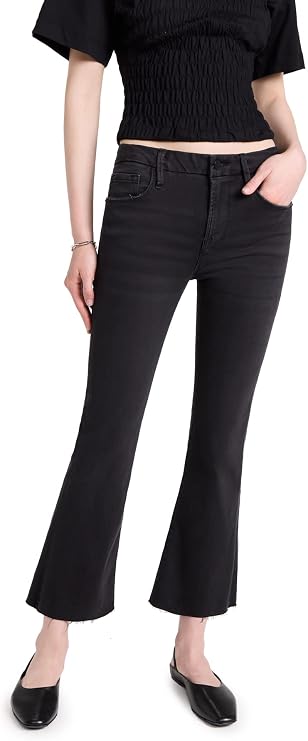FRAME Women's Le Cropped Mini Boot Raw Edge Jeans