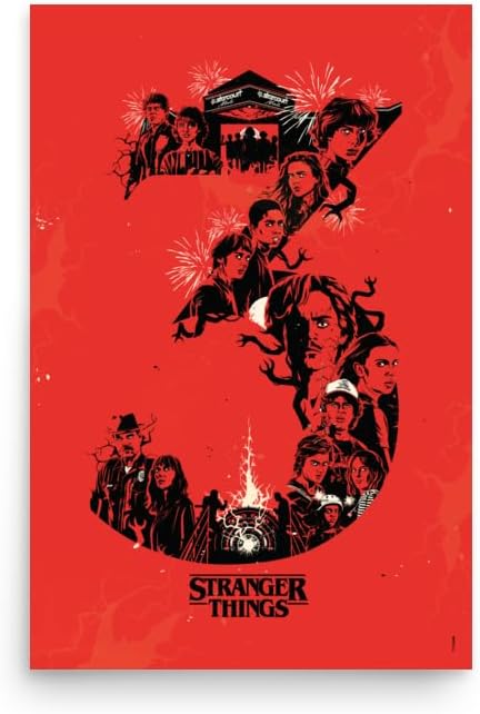Netflix Stranger Things 12 in x 18 in Poster Season 3 Collage - Officially Licensed
