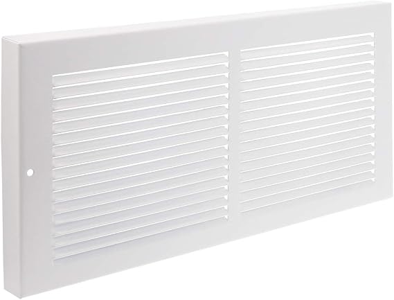 Imperial RG0033 Louvered Steel Painted Baseboard Return Air Grille, 14 x 6-Inch, White, 1-Pack