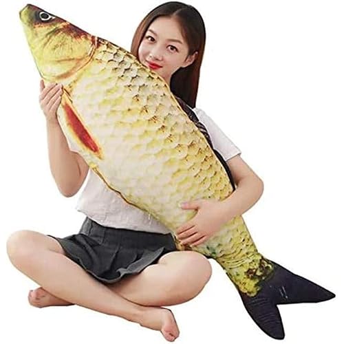 eamve 80cm Stuffed Animal Fish Plush Pillow,Cute Soft Pillow Carp Plush Toy Gifts Anime Fish Kawaii Plush Soft Pillow,Carp Plush Cushion Pillow Throw Pillow for Home Decoration Kids Gift 80cm