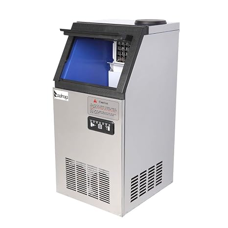 Freestanding Commercial Ice Maker Machine,150lbs/24H Stainless Steel Under Counter ice Machine with 24lbs Ice Storage Capacity,Ideal for Restaurants, Bars, Home and Office (110lbs)