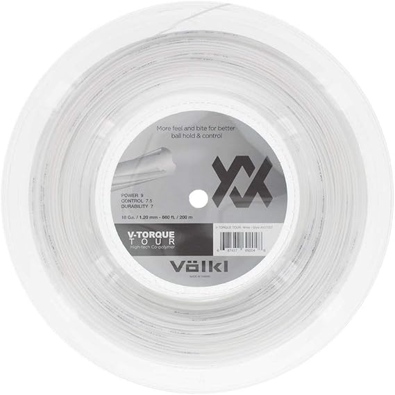 Volkl V-Torque Tour | Tennis Racquet String | Great Feel, Spin and Control | Co-Polymer String