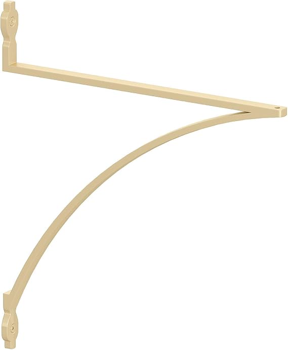 Knape & Vogt Shelf Bracket, Satin Gold, 12-inches, Holds Up to 100 lbs. Each, Metal, Wall Mount, Sold as Single Bracket, Mounting Hardware Not Included