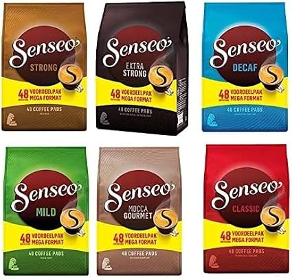 Compatible with Senseo Machines Coffee Packs 48 Coffee Pods, Select Any 4 Flavours From our Amazing Range, Including: Dark, Decaf, Classic & Many More, Customize your order