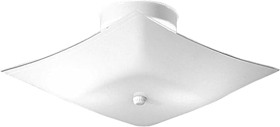 Progress Lighting Square 12" Flush Mount Light, White