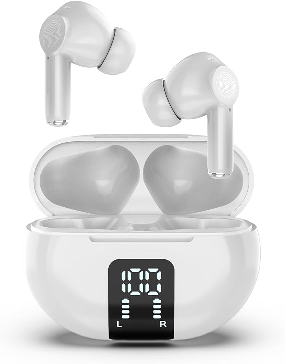 AI Language Translation Earbuds Translator in Real Time 0.5S,Two-Way Bluetooth Translator Device with APP for 144+ Languages Translation Packs,Spanish English Translation Headphone,M10 (White)