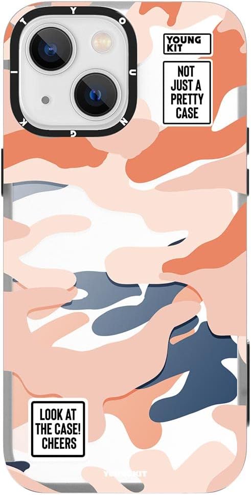 YOUNGKIT Designed for iPhone 13 Case 6.1 inch Shockproof Soft Silicone Bumper Protective [Not Yellowing] Matte Back Cover, Camera and Screen Protection Compatible with iPhone 13 Phone Case, Pink