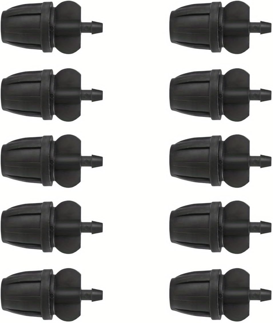 10PCS 516 To 14 Drip Irrigation Tubing Barbed Adapter, Garden Hose Connector Drip Irrigation Fittings Plastic 516 Inch Reducing Coupling For Outdoor Garden 516 ID X0.43-0.47 OD BLACK