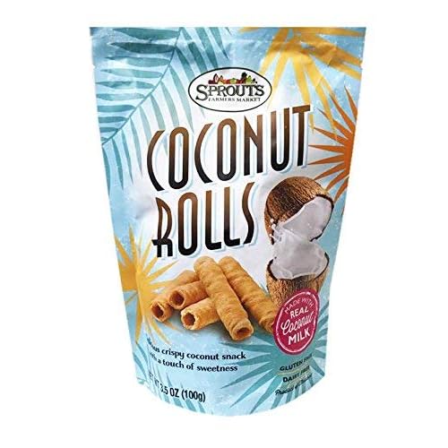 Sprouts Crispy Sweet Coconut Rolls 3.5oz Gluten-FreeDairy-Free 2 Pack