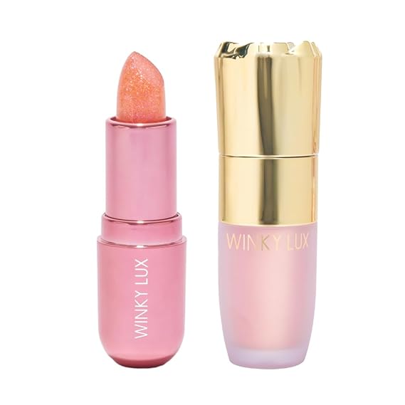 WINKY LUX pH Color Changing Lip Balm &Liquid Highlighter - Pink Opal Duo