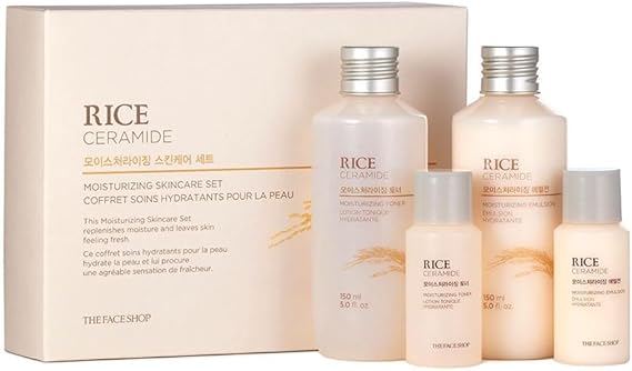 THE FACE Shop Rice Ceramide Skincare Set, Travel Size