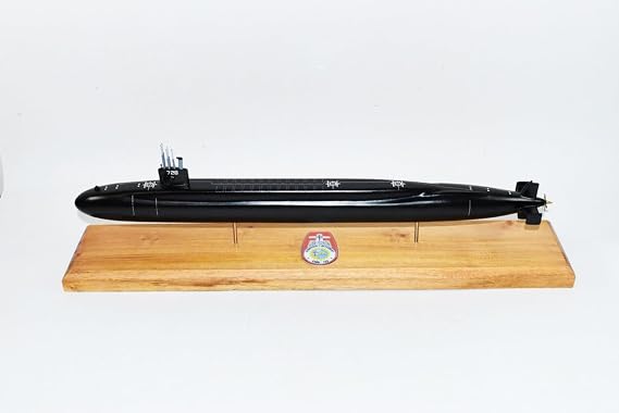 Squadron Nostalgia LLC SSBN-728 USS Florida Submarine Model (Black Hull), Mahogany, Navy, 20 inch,Ohio Class