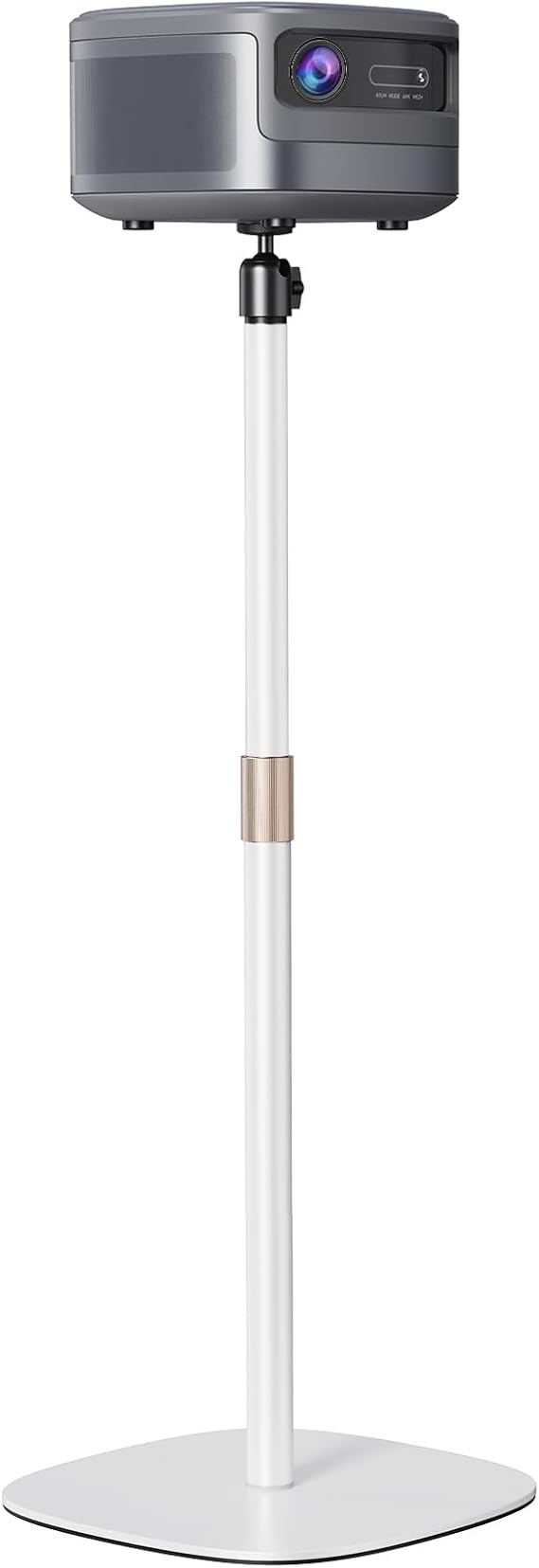 Projector Stand Floor Projector Mount Stand 1/4 Screw with Heavy Base, Adjustable Height 33"-50",Arbitrary Angle adjustment, for Living Room, Courtyard, Bedroom
