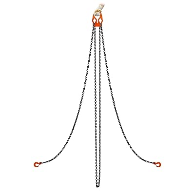 SALUINOKI Adjustable 2 Way Chain Lifting Sling 516 inch x 33ft 10 Meter 6600 lbs Lift Chains Rigging with Hooks
