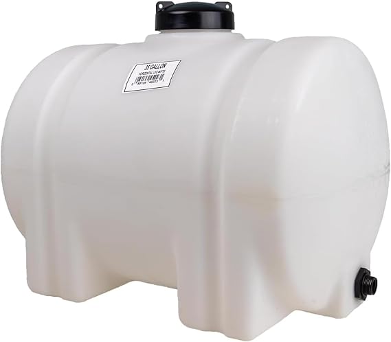 Norwesco 35 Gallon Horizontal Leg Utility Storage Tank, White