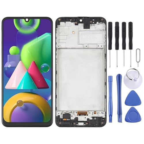OLED LCD Screen for Samsung Galaxy M21 SM-M215 Digitizer Full Assembly with Frame