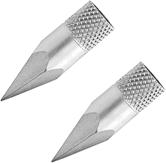 TRUGLO Hardened 5-Sided Stainless Steel Spare Replacement Tip w/Knurled Design - 2 Pack, Compatible with Speed Shot & Spring Fisher