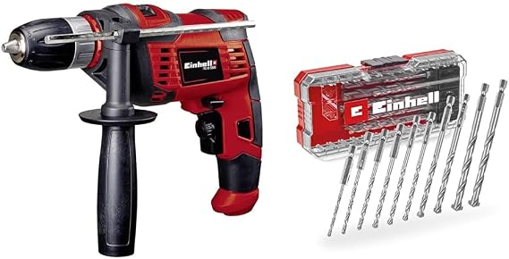 Einhell TC-ID 550 E, Darbeli Matkap + Einhell Beton delme uç seti 10 parça, S-CASE kutu