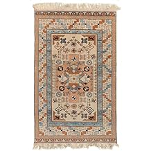 5x8 Ft Traditional Handmade Vintage Tribal Rug from Turkey, All Wool. C1522