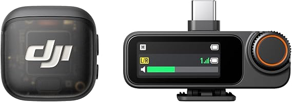 DJI Mic 3 (1 TX + 1 RX), Wireless Lavalier Mic for iPhone/Camera/Android | Ultralight, Extended Operating Time & Fast Charging, 400m Transmission, Noise Cancelling, Vlog, Streaming