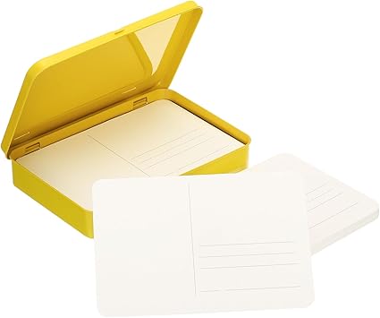 PATIKIL 24 Sheets Watercolor Postcards, 4x6 Blank Watercolor Paper Post Cards 140lb/300gsm Journal 100% Cotton Paper Bulk for Mailing Paint DIY Art Invitations Greeting, Yellow - Rough