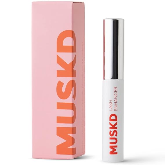 MUSKD Eyelash Growth Serum (3 ML) - Lash Enhancer for Longer, Thicker er Eyelashes - Promotes Natural Eyelash Growth - Organic Lash Enhancing Formula
