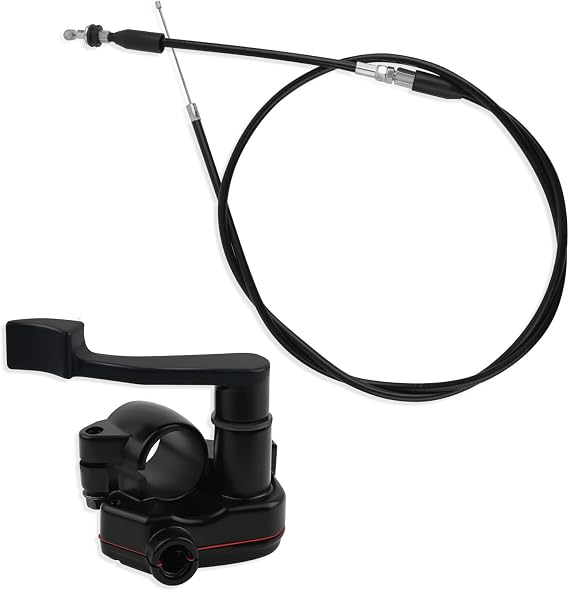 Thumb Throttle Kit with 46.65" Throttle Cable,Mini Bike Throttle Cable Fit for 7/8" Handlebars,Motorcycle&Go Kart Throttle Cables for 50cc 70cc 90cc 110cc 125cc 250cc ATV Bike