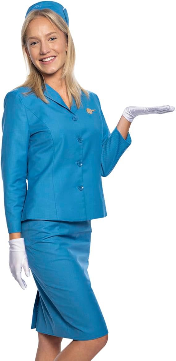 Flight Attendant Crew First Class Deluxe Complete Set Halloween Costume Cosplay