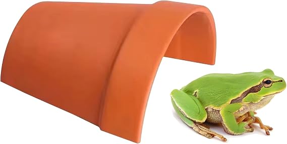 Toad House for Outside Garden,Toad Abode,The Hiding Places of Reptiles Such as Turtles, Lizards, Snakes, Frogs, Crabs, Octopuses, and Geckos,Red Pottery Material (6 inches)