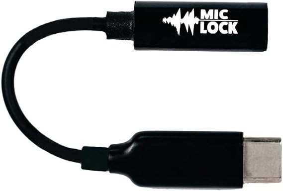 Mic-Lock USB C with SoundPass - Microphone Audio and Data Security - Privacy Protector for Laptops, Smartphones, Tablets, and Computers (Single Pack)