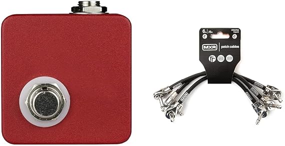JHS Red Remote Footswitch Bundle with MXR Patch Cables 3 Pack
