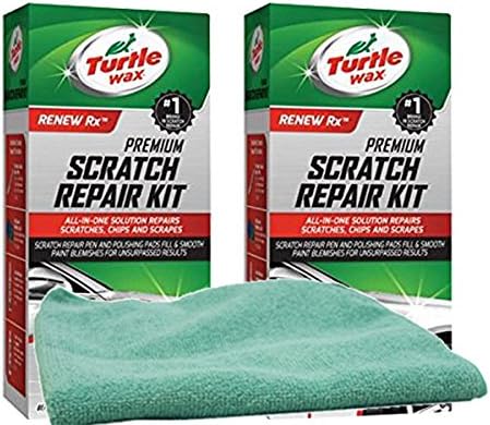 Turtle Wax Scratch Repair Kit Bundle with Microfiber Cloth (3 Items)