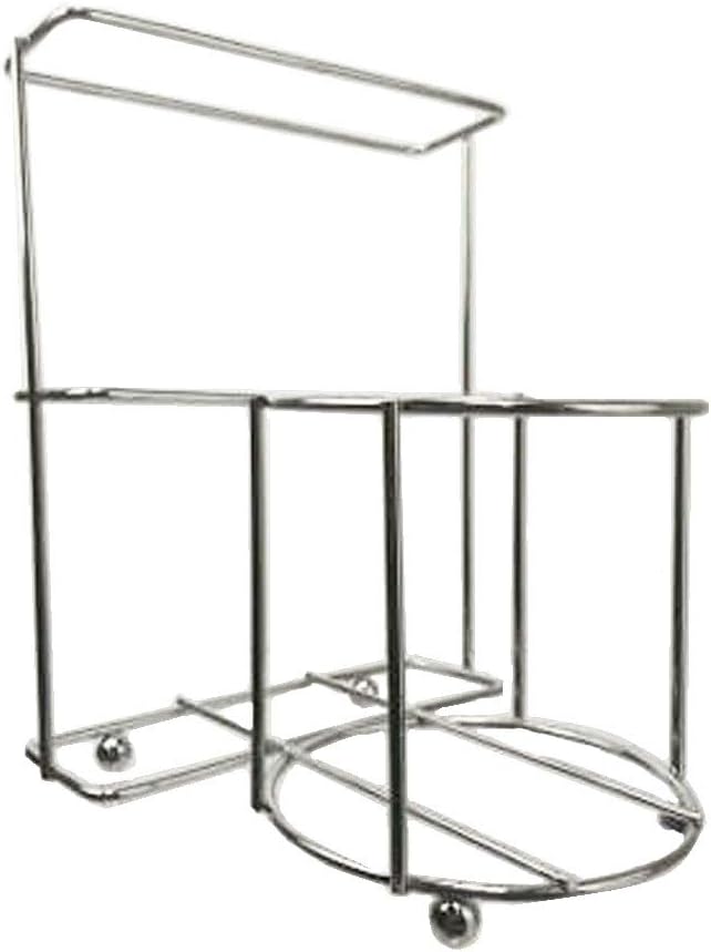 Jolitee Silver Stainless Steel Soap/Lotion and Napkin Caddy Compatible with 16 Ounce Soap or Lotion Bottles