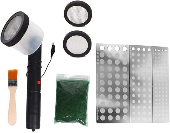 Flocking Kit Static Grass Applicator ABS Flocking Machine with Antislip Handle for DIY Scenic Modelling Scenery