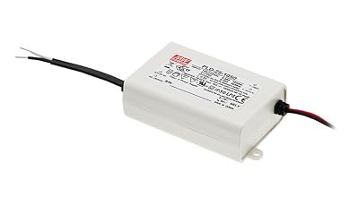 MEAN WELL PLD-25-1050 LED Driver Enclosed Switching Power Supply with PFC, 16 to 24 Volt, 1.05 Amp, 25.2 Watt