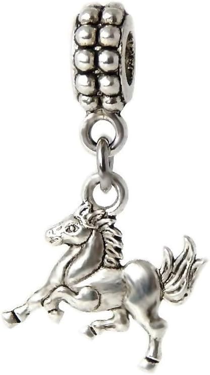 Cherityne Dangle Horse Charm Bead for Bracelets