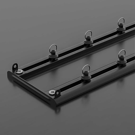 Curtain Rod Ceiling Curtain Track Ceiling Mounted Curtain Double Rails for Curtains,Drapes,Room Dividers Ceiling Mount Double Curtain Tracks for Privacy Living Room(Black,1m(3.3ft))