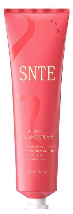 4 In 1 Styling Cream, Anti Frizz Hair Styling Cream for Women Kids Slick Back, Enhance Shine Fly Away Hair Tamer, Non-greasy Curl Defining, No Chemical Flavors Smoothing Cream