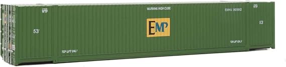 Walthers SceneMaster 8530 53' Singamas Corrugated-Side Container - EMP (Green, Blue, Yellow)