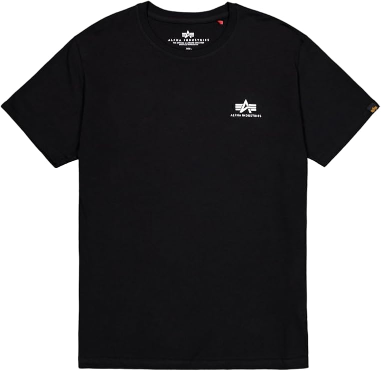 ALPHA INDUSTRIES Men's Basic T Small Logo Neon Print T-Shirt for Men T-Shirt (Pack of 1)