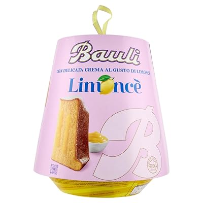 Bauli: Crema di Limonce Pandoro Christmas cake, With delicate lemon cream 26.4 Ounces 750g Package [ Italian Import ]