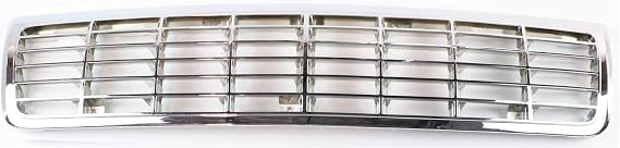 Go-Parts - Grille for Chevrolet Caprice 1991-1996, Chrome Shell and Insert, Without LTZ Package, Replacement 1992 1993 1994 1995
